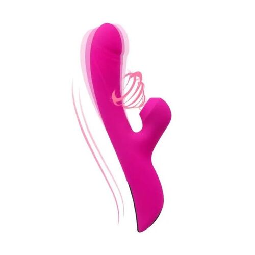 imagem VIBRADOR PONTO G COM ESTIMULADOR CLITORIANO COM AQUECIMENTO 